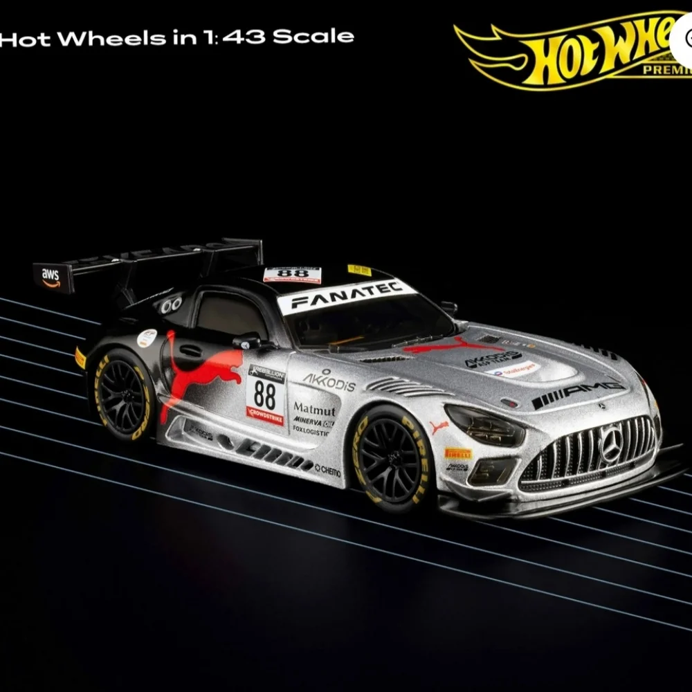 Hot Wheels Premium 1:43rd Scale MERCEDES AMG‎ GT3 Collectible Car